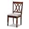 Baxton Studio Augustine Grey Upholstered and Walnut Wood 4-Piece Dining Chair Set 165-9882 - alternate 2